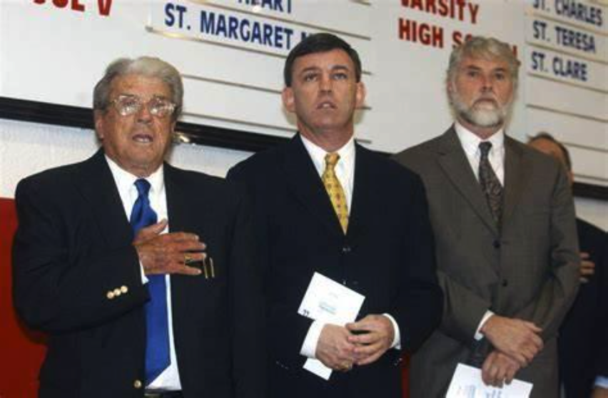 GENOVESE SI Sports Hall of Fame inductee Peter Whitehouse (R) with fellow honorees George Genovese and Teddy Atlas.